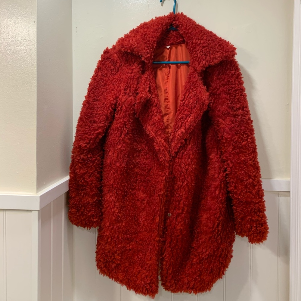 Red plush blazer/coat